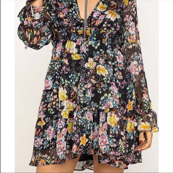 🆕 NWT Black Babydoll Balloon Sleeve Mini Dress S - Picture 7 of 13
